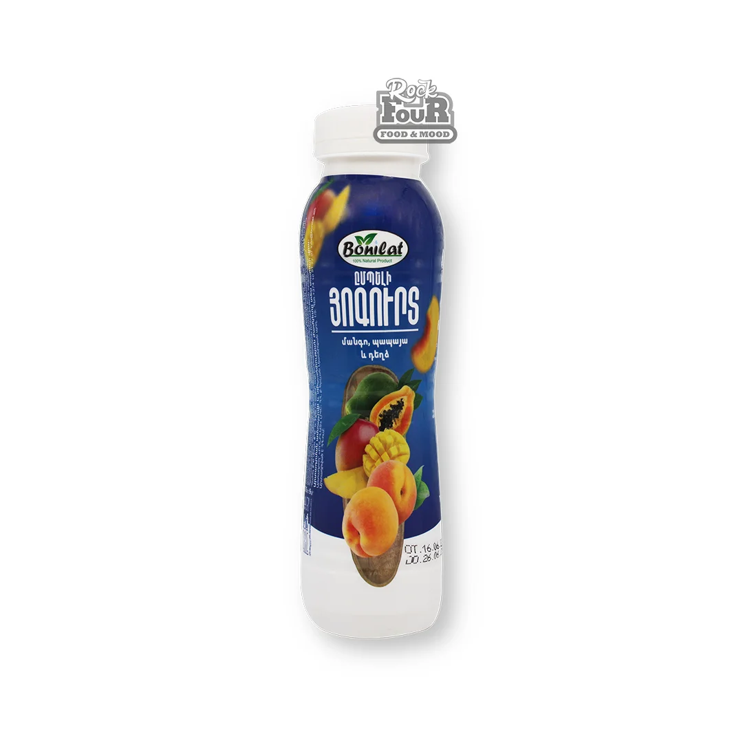 Drinking yogurt "Bonilat" mango, papaya and peach 1.5% 275g